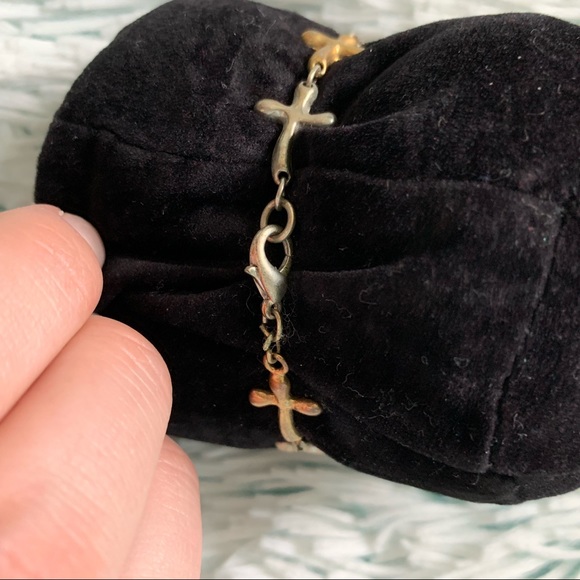 ✨TWO TONE CROSS BRACELET✨ - Picture 2 of 4